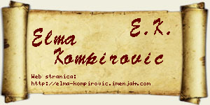 Elma Kompirović vizit kartica